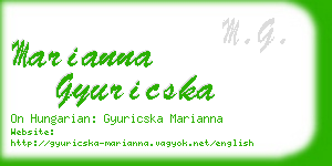 marianna gyuricska business card